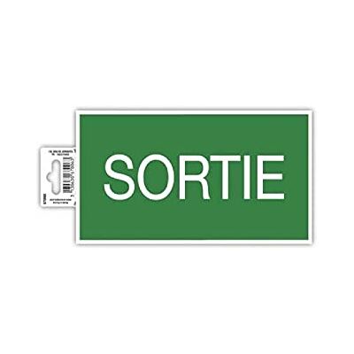 EXACOMPTA Réf. 67006E 1 panneau adhésif SORTIE Signalisation évacuation et secours En PVC traité anti-dérapant, résistant aux UV Dimensions du panneau : 20 x 11 cm Coloris vert et blanc EXACOMPTA Réf. 67006E 1 panneau adhésif SORTIE Signalisation évacuation et secours En PVC traité anti-dérapant, résistant aux UV Dimensions du panneau : 20 x 11 cm Coloris vert et blanc