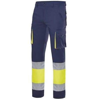VELILLA Pantalon Haute Visibilité 100% Coton, Bicolore et Multi-poches Pantalon d'utilité professionnelle Mixte VELILLA Pantalon Haute Visibilité 100% Coton, Bicolore et Multi-poches Pantalon d'utilité professionnelle Mixte