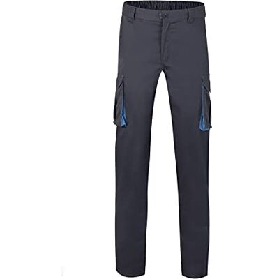 VELILLA Pantalón Stretch Bicolor, Gris et bleu ciel, 38 VELILLA Pantalón Stretch Bicolor, Gris et bleu ciel, 38