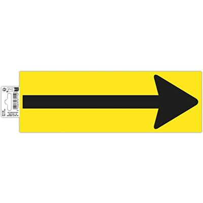 EXACOMPTA Réf. 67115E 1 bande adhésive Symbole de marquage au sol forme "Flèche" noire sur fond jaune En PVC traité anti-dérapant et résistant aux UV Dimensions du panneau : 30 x 10 cm EXACOMPTA Réf. 67115E 1 bande adhésive Symbole de marquage au sol forme "Flèche" noire sur fond jaune En PVC traité anti-dérapant et résistant aux UV Dimensions du panneau : 30 x 10 cm