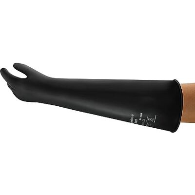 Ansell AlphaTec 87-108 Gants de Protection Chimique en Latex, avec Manchette Longue (61cm), Très Résistants à l'Abrasion et Réutilisables, Sécurité Industrielle, Noir, Taille S (1 Paire) Ansell AlphaTec 87-108 Gants de Protection Chimique en Latex, avec Manchette Longue (61cm), Très Résistants à l'Abrasion et Réutilisables, Sécurité Industrielle, Noir, Taille S (1 Paire)