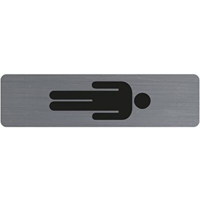 EXACOMPTA Réf. 67169E 1 plaque de porte adhésive verticale Homme Plaque murale imprimée de signalisation Sur tous supports Aspect aluminium brossé Dimensions : 4,4 x 16,5 cm EXACOMPTA Réf. 67169E 1 plaque de porte adhésive verticale Homme Plaque murale imprimée de signalisation Sur tous supports Aspect aluminium brossé Dimensions : 4,4 x 16,5 cm