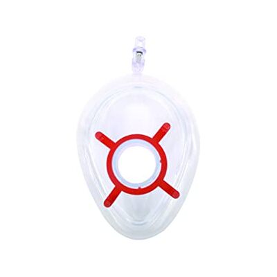 GIMA Masque facial unique avec coussin d'air gonflable, taille n° 3, grand enfant, sans latex, 1 pièce GIMA Masque facial unique avec coussin d'air gonflable, taille n° 3, grand enfant, sans latex, 1 pièce