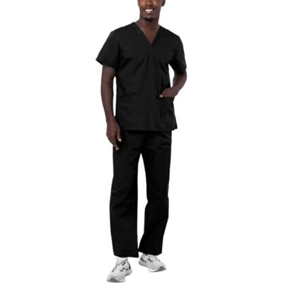 ADAR Medical Uniforms Adar Universal Tenue Médicale Unisexe Ensemble avec Cordon 701 Black XS ADAR Medical Uniforms Adar Universal Tenue Médicale Unisexe Ensemble avec Cordon 701 Black XS