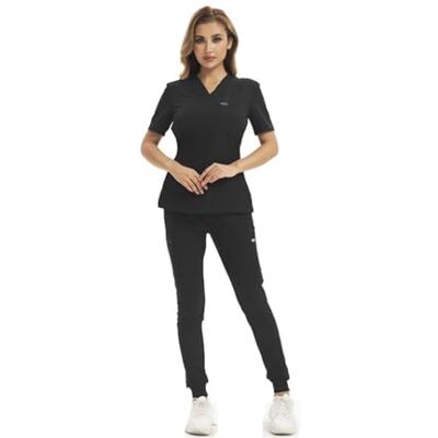 JTKSSCS Uniforme infirmière femme uniformes d'été pour médecins et infirmières, pinceaux de laboratoire, vêtements pour les mains, vêtements de travail pour les centres esthétiques dentaires, XL, Agar, Aucune JTKSSCS Uniforme infirmière femme uniformes d'été pour médecins et infirmières, pinceaux de laboratoire, vêtements pour les mains, vêtements de travail pour les centres esthétiques dentaires, XL, Agar, Aucune