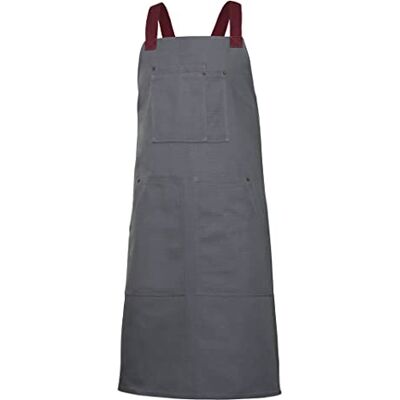 VELILLA 404211B Tablier avec salopette bicolore Noir/Gris Taille U, Gris/grenat, taille unique VELILLA 404211B Tablier avec salopette bicolore Noir/Gris Taille U, Gris/grenat, taille unique