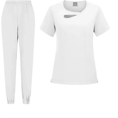 JTKSSCS Uniforme d'infirmière pour médecin, infirmière, uniforme chirurgical, ensemble de gommage, salon de beauté, vêtements de travail, haut et pantalon, vêtements d'allaitement, X-Large, Bois JTKSSCS Uniforme d'infirmière pour médecin, infirmière, uniforme chirurgical, ensemble de gommage, salon de beauté, vêtements de travail, haut et pantalon, vêtements d'allaitement, X-Large, Bois