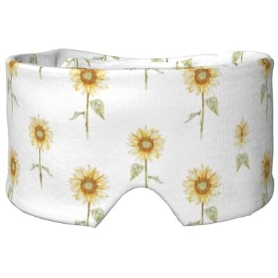 SKKNT Masque floral imprimé tournesol sommeil yeux et oreille manchons masque respirant réglable occultant masque pour les yeux confortable SKKNT Masque floral imprimé tournesol sommeil yeux et oreille manchons masque respirant réglable occultant masque pour les yeux confortable