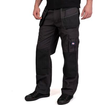 Lee Cooper Workwear LCPNT216 Hommes Multi Poches avec Poches Genouillères Étui Fixe Travail Pantalon Cargo, Gris Noir, 30W / 33L Lee Cooper Workwear LCPNT216 Hommes Multi Poches avec Poches Genouillères Étui Fixe Travail Pantalon Cargo, Gris Noir, 30W / 33L