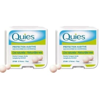 Quies protection auditive cire naturelle Lot de 2 boites de 8 paires Quies protection auditive cire naturelle Lot de 2 boites de 8 paires
