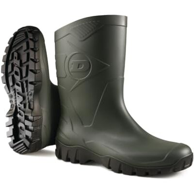 Dunlop Dee – Bottes de pluie pour hommes et femmes Bottes en caoutchouc imperméables court Bout souple – PVC Léger Pêche – Vert – Pointures 38 Dunlop Dee – Bottes de pluie pour hommes et femmes Bottes en caoutchouc imperméables court Bout souple – PVC Léger Pêche – Vert – Pointures 38