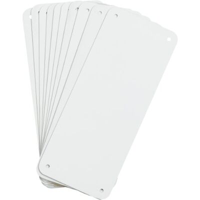 Brady Lot de 10 panneaux vierges en aluminium 10,8 cm de hauteur, 26 cm de large, blanc (106461) Brady Lot de 10 panneaux vierges en aluminium 10,8 cm de hauteur, 26 cm de large, blanc (106461)