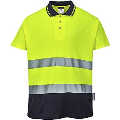Portwest Polo haute visibilité jaune fluo/marine EN 20471 Portwest Polo haute visibilité jaune fluo/marine EN 20471