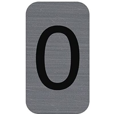 EXACOMPTA Réf. 67190E 1 plaque adhésive CHIFFRE 0 Plaque murale imprimée de signalisation Sur tous supports Aspect aluminium brossé Dimensions : 2,5 x 4,4 cm EXACOMPTA Réf. 67190E 1 plaque adhésive CHIFFRE 0 Plaque murale imprimée de signalisation Sur tous supports Aspect aluminium brossé Dimensions : 2,5 x 4,4 cm