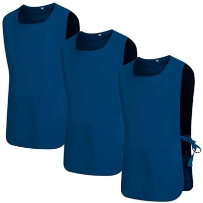 MISEMIYA Lot de 3 unités Tablier de nettoyage uniforme de travail CLINICA Médecins Nettoyage vétérinaire 3-3301, Bleu marine 68, L MISEMIYA Lot de 3 unités Tablier de nettoyage uniforme de travail CLINICA Médecins Nettoyage vétérinaire 3-3301, Bleu marine 68, L
