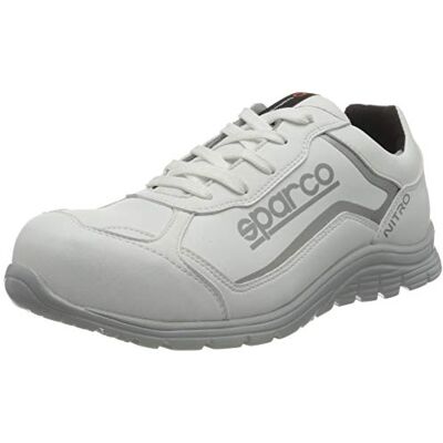 SPARCO Nitro ESD S3L SR FO Chaussures de sécurité de course unisexe Chaussures de travail imperméables Embout composite Semelle antidérapante Respirant, Blanc, 38 EU SPARCO Nitro ESD S3L SR FO Chaussures de sécurité de course unisexe Chaussures de travail imperméables Embout composite Semelle antidérapante Respirant, Blanc, 38 EU