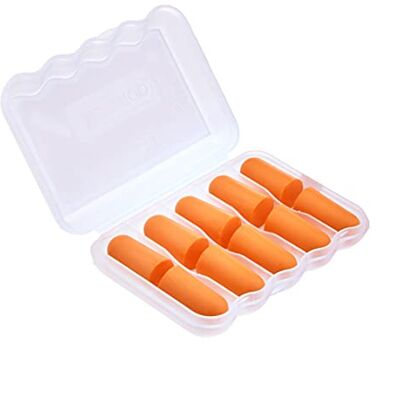 Kinbontop lot de 5 paires de bouchons d’oreille en mousse souple, rapport signal sur bruit de 35 dB, réduction du bruit, protection auditive, Orange Kinbontop lot de 5 paires de bouchons d’oreille en mousse souple, rapport signal sur bruit de 35 dB, réduction du bruit, protection auditive, Orange
