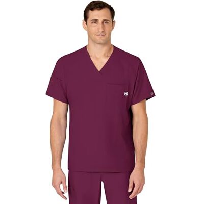 WonderWink W123 Men’s V-Neck Scrub Top — Wine, XL WonderWink W123 Men’s V-Neck Scrub Top — Wine, XL