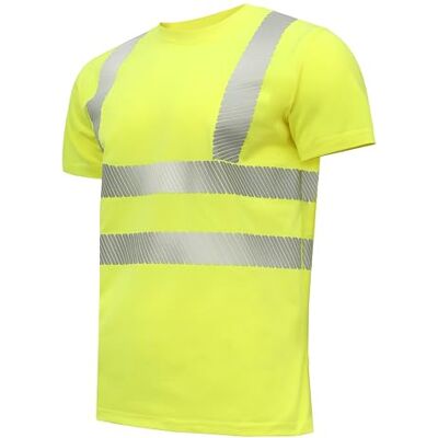 Högert Technik JURAL II T-shirt haute visibilité en polycoton, jaune, taille XL (54) Gilet de signalisation réfléchissant, respirant, léger, à manches courtes, vêtements de travail, chemises Högert Technik JURAL II T-shirt haute visibilité en polycoton, jaune, taille XL (54) Gilet de signalisation réfléchissant, respirant, léger, à manches courtes, vêtements de travail, chemises