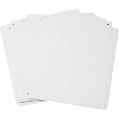 Brady 106462 Lot de 10 panneaux vierges en aluminium 26 x 26 cm Brady 106462 Lot de 10 panneaux vierges en aluminium 26 x 26 cm