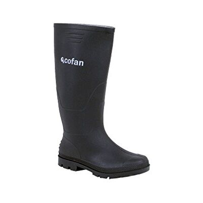 Cofan Bottes d'eau Haute PVC Couleur noire Taille 42 Revêtement intérieur en tricot Cofan Bottes d'eau Haute PVC Couleur noire Taille 42 Revêtement intérieur en tricot