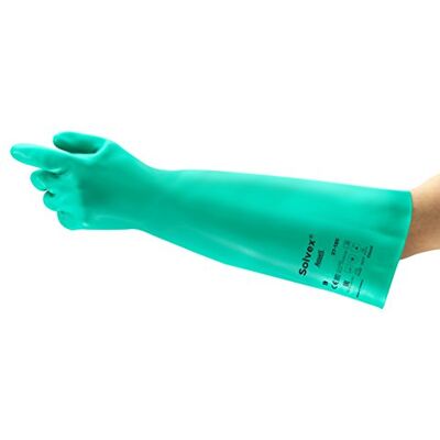 Ansell AlphaTec 37-185 Gants Protection Chimique en Nitrile, Gant Impérméable Très Résistant Liquides et Solvants, EPI Homme Femme, Réutilisable, Vert, Taille S (1 Paire) Ansell AlphaTec 37-185 Gants Protection Chimique en Nitrile, Gant Impérméable Très Résistant Liquides et Solvants, EPI Homme Femme, Réutilisable, Vert, Taille S (1 Paire)
