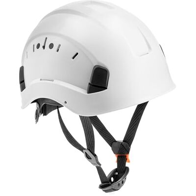 Högert TECHNIK Casque de protection, casque de chantier en ABS, EN 397, système à cliquet, ventilation, mentonnière, casque de travail pour chantier et industrie, casque de sécurité réglable Högert TECHNIK Casque de protection, casque de chantier en ABS, EN 397, système à cliquet, ventilation, mentonnière, casque de travail pour chantier et industrie, casque de sécurité réglable