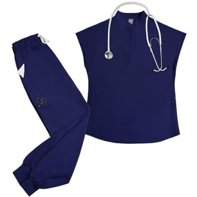JTKSSCS Tenue Infirmiere Uniformes d'hôpital en tissu élastique souple, vêtements de travail for cliniques, hauts salle d'opération, pantalons, chirurgicaux, XXL, Bois d'agar, Pas de gemme JTKSSCS Tenue Infirmiere Uniformes d'hôpital en tissu élastique souple, vêtements de travail for cliniques, hauts salle d'opération, pantalons, chirurgicaux, XXL, Bois d'agar, Pas de gemme