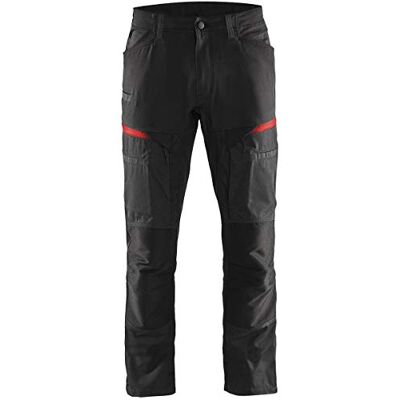 BLÅKLÄDER Blaklader 145618459956C152 Pantalon de Travail Stretch Noir/Rouge Taille C152, Noir/Rouge., C152 BLÅKLÄDER Blaklader 145618459956C152 Pantalon de Travail Stretch Noir/Rouge Taille C152, Noir/Rouge., C152