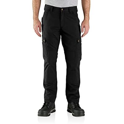 Carhartt Pantalon de travail cargo Rugged Flex Relaxed Fit Ripstop pour homme, Noir, 33W / 32L Carhartt Pantalon de travail cargo Rugged Flex Relaxed Fit Ripstop pour homme, Noir, 33W / 32L