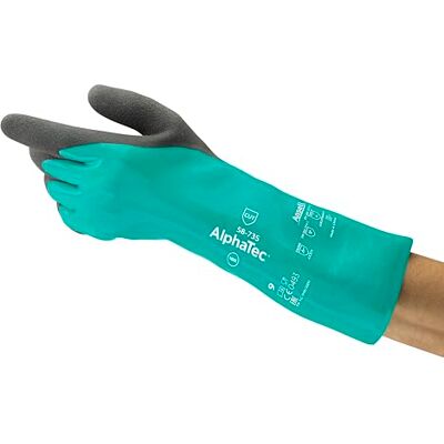 Ansell AlphaTec 58-735 Gants de protection chimique en nitrile Protection contre les coupures, travaux de bricolage, industriels et mécaniques, Vert, Taille 10 (6 Paires) Ansell AlphaTec 58-735 Gants de protection chimique en nitrile Protection contre les coupures, travaux de bricolage, industriels et mécaniques, Vert, Taille 10 (6 Paires)