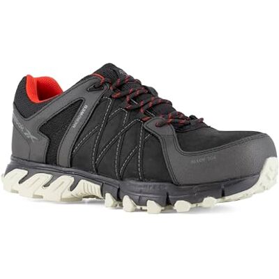 Reebok Chaussures de sécurité basses noire et rouge en cuir imperméable embout aluminium TRAIL GRIP S3 SRC 42 Noir / Rouge Reebok Chaussures de sécurité basses noire et rouge en cuir imperméable embout aluminium TRAIL GRIP S3 SRC 42 Noir / Rouge