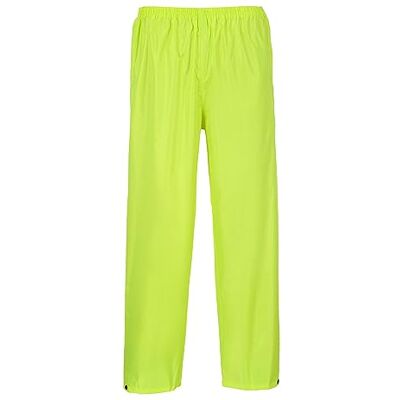 Portwest S441 Pantalon De Pluie Classique Imperméable Ajustable Léger Pour Hommes Jaune, M Portwest S441 Pantalon De Pluie Classique Imperméable Ajustable Léger Pour Hommes Jaune, M