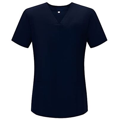 MISEMIYA VÊTEMENTS DE Travail Elastique Femme Manches Courtes Uniforme Clinique HÔSPITAL Nettoyage- Ref.G718, Bleu Marine 68, XL MISEMIYA VÊTEMENTS DE Travail Elastique Femme Manches Courtes Uniforme Clinique HÔSPITAL Nettoyage- Ref.G718, Bleu Marine 68, XL