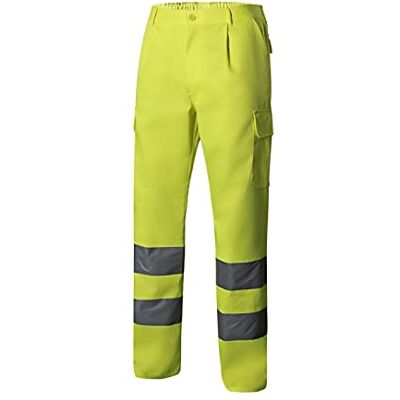 VELILLA 303006 Pantalon multi-poches haute visibilité ; couleur jaune fluo ; taille XXL VELILLA 303006 Pantalon multi-poches haute visibilité ; couleur jaune fluo ; taille XXL