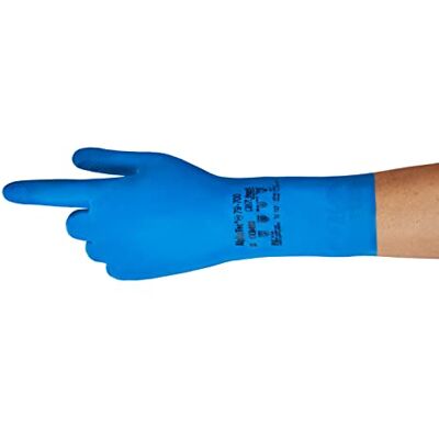 Ansell Virtex 79-700 Gants en nitrile, protection contre les produits chimiques et les liquides, Bleu, Taille 7 (Sachet de 1 paire) Ansell Virtex 79-700 Gants en nitrile, protection contre les produits chimiques et les liquides, Bleu, Taille 7 (Sachet de 1 paire)