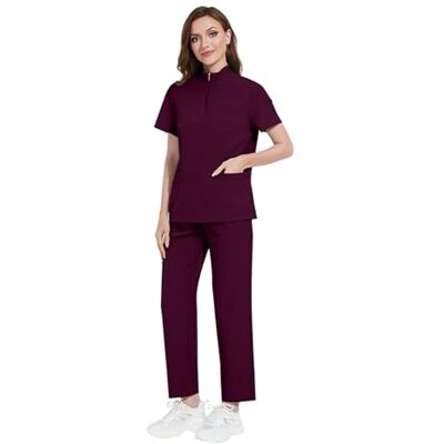 JTKSSCS Uniforme d'infirmière d'été pour médecins et infirmières Brosses de laboratoire Vêtements à main Vêtements de travail, XXL, Bois d'agar, Sans pierre précieuse JTKSSCS Uniforme d'infirmière d'été pour médecins et infirmières Brosses de laboratoire Vêtements à main Vêtements de travail, XXL, Bois d'agar, Sans pierre précieuse