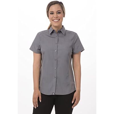 Chef Works B182-S Chemise de chef Cool Vent pour femme Gris Taille S Chef Works B182-S Chemise de chef Cool Vent pour femme Gris Taille S