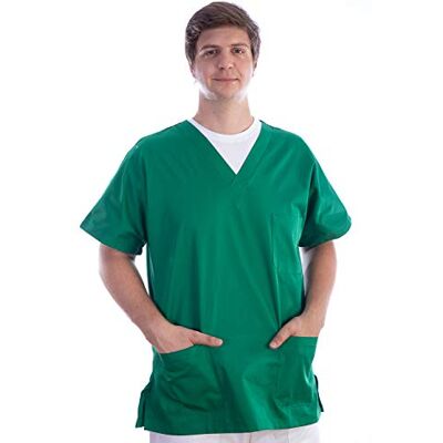 GIMA – Tunique, coton/polyester, unisexe, Blanc, pour infirmières, les médecins, la beauté, Soins de santé, vernis à ongles, SPA Saloon, XS, green, 1 GIMA – Tunique, coton/polyester, unisexe, Blanc, pour infirmières, les médecins, la beauté, Soins de santé, vernis à ongles, SPA Saloon, XS, green, 1