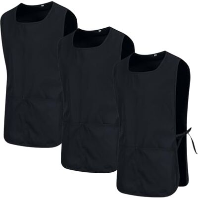MISEMIYA Lot de 3 unités Tablier de nettoyage uniforme de travail CLINICA Médecins Nettoyage vétérinaire 3-3301, Noir 68, XL MISEMIYA Lot de 3 unités Tablier de nettoyage uniforme de travail CLINICA Médecins Nettoyage vétérinaire 3-3301, Noir 68, XL