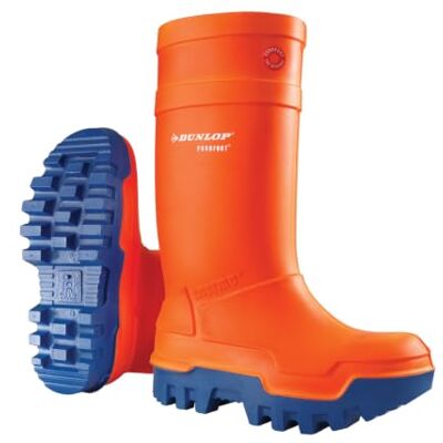 Dunlop Purofort Thermo+ Bottes de sécurité hommes et femmes Bottes d'hiver – Embout en acier Imperméable Isolé Legér – Orange/Bleu – Pointures 37 à 48 Dunlop Purofort Thermo+ Bottes de sécurité hommes et femmes Bottes d'hiver – Embout en acier Imperméable Isolé Legér – Orange/Bleu – Pointures 37 à 48