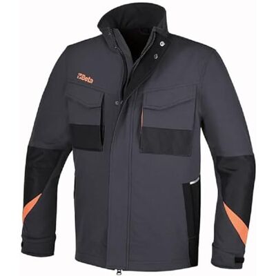 Beta 7653G Veste de travail multipoches confortable et robuste en tissu extensible à quatre voies, en nylon et spandex, avec renforts anti-abrasion Gris anthracite, gris anthracite, M Beta 7653G Veste de travail multipoches confortable et robuste en tissu extensible à quatre voies, en nylon et spandex, avec renforts anti-abrasion Gris anthracite, gris anthracite, M