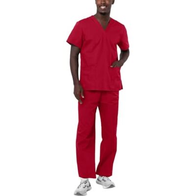 ADAR Medical Uniforms Adar Universal Tenue Médicale Unisexe Ensemble avec Cordon 701 Red M ADAR Medical Uniforms Adar Universal Tenue Médicale Unisexe Ensemble avec Cordon 701 Red M