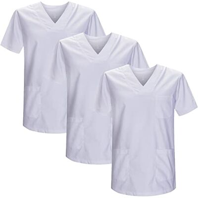 MISEMIYA Pack 3 Pcs SANITAIRE CASACA Unisexe Uniformes SANITAIRES Uniforme SANITAIRE Uniforme MEDICALE Réf 817 * 3, Blanc 21, L MISEMIYA Pack 3 Pcs SANITAIRE CASACA Unisexe Uniformes SANITAIRES Uniforme SANITAIRE Uniforme MEDICALE Réf 817 * 3, Blanc 21, L