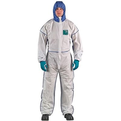 Ansell AlphaTec 1800 COMFORT Bound Modèle 195, Combinaison (Type 5-6), Blanc, Taille 5 (XL), 1 piece Ansell AlphaTec 1800 COMFORT Bound Modèle 195, Combinaison (Type 5-6), Blanc, Taille 5 (XL), 1 piece