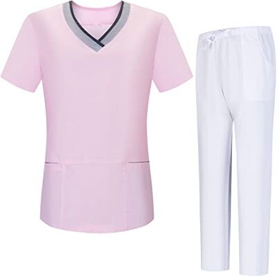 MISEMIYA Uniformes SANITAIRES Femmes- Uniformes SANITAIRES Femmes Uniformes MEDICALES 707-6802, Rose Clair G718-42, XXL MISEMIYA Uniformes SANITAIRES Femmes- Uniformes SANITAIRES Femmes Uniformes MEDICALES 707-6802, Rose Clair G718-42, XXL