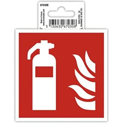 EXACOMPTA Réf. 67030E 1 panneau autocollant EXTINCTEUR En PVC traité anti-dérapant et résistant aux UV Dimensions du panneau : 10 x 10 cm Coloris rouge EXACOMPTA Réf. 67030E 1 panneau autocollant EXTINCTEUR En PVC traité anti-dérapant et résistant aux UV Dimensions du panneau : 10 x 10 cm Coloris rouge