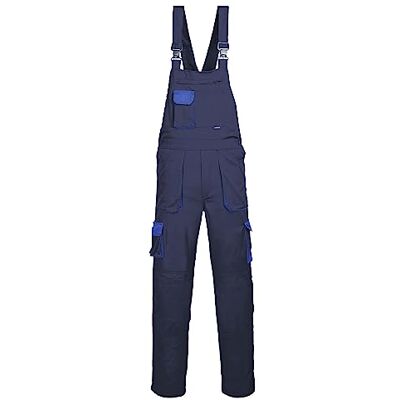 Portwest TX12 Salopette de Travail à Bretelles Contrastées Texo Homme Marine, S Portwest TX12 Salopette de Travail à Bretelles Contrastées Texo Homme Marine, S