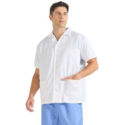 MISEMIYA Blouse Laboratoire Unisexe Uniforme Sanitaire Blouse Médical Blouse Pharmacie Ref:Q8165, blanc, XL MISEMIYA Blouse Laboratoire Unisexe Uniforme Sanitaire Blouse Médical Blouse Pharmacie Ref:Q8165, blanc, XL