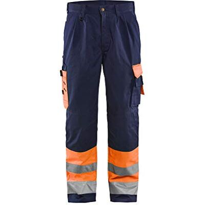 BLÅKLÄDER Blakläder 158418605389C154 High Vis Pantalon classe 1 Taille C154 Orange/Marine Bleu BLÅKLÄDER Blakläder 158418605389C154 High Vis Pantalon classe 1 Taille C154 Orange/Marine Bleu